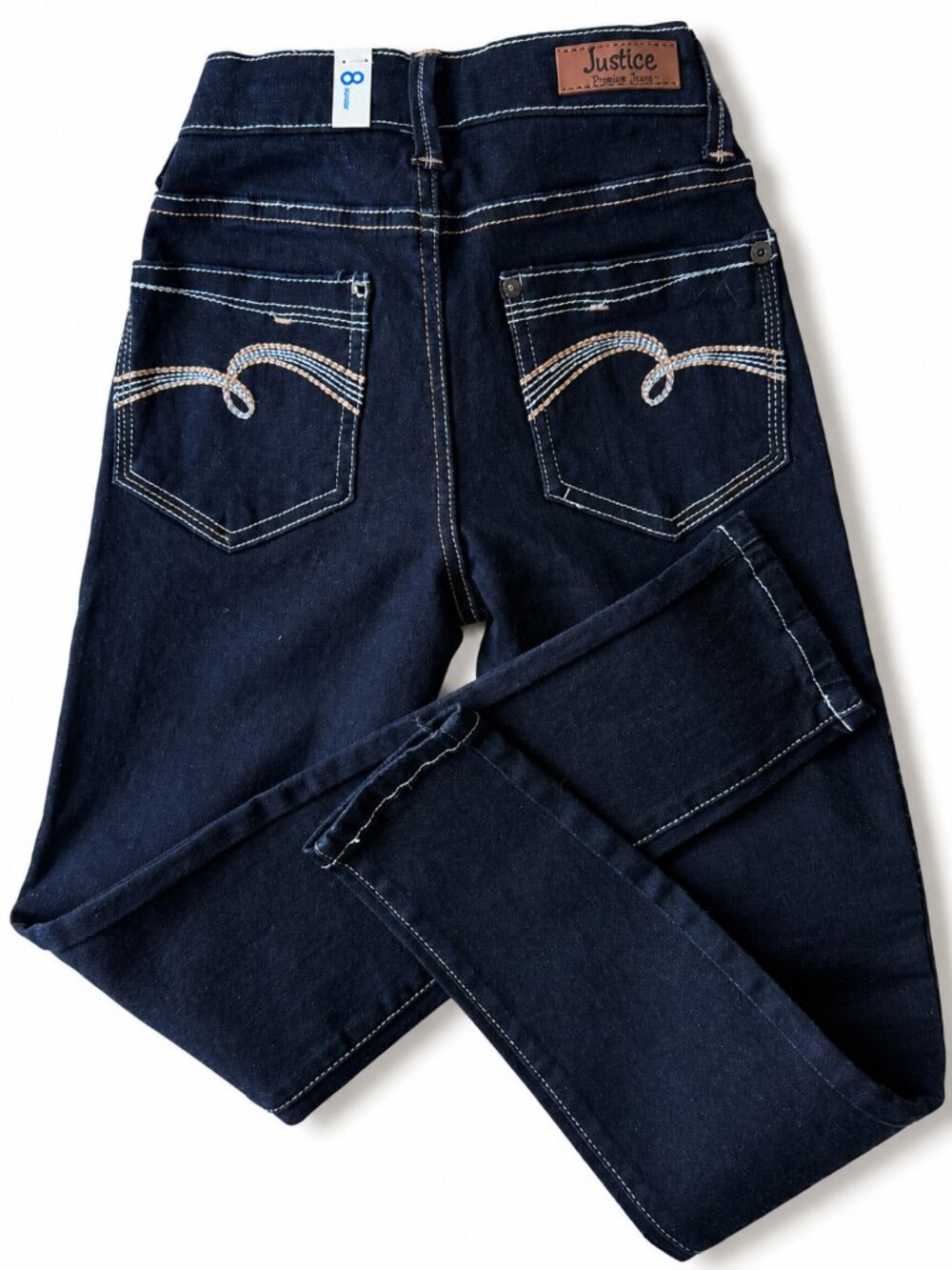 Justice Girls Size 8 Jegging Jeans Dark Wash Stretch Denim NWT